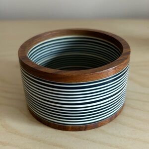Anthropologie wooden striped bangle
